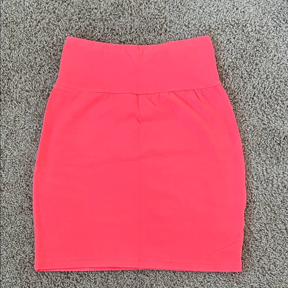 Aritzia Bright Pink/Coral Pencil Skirt